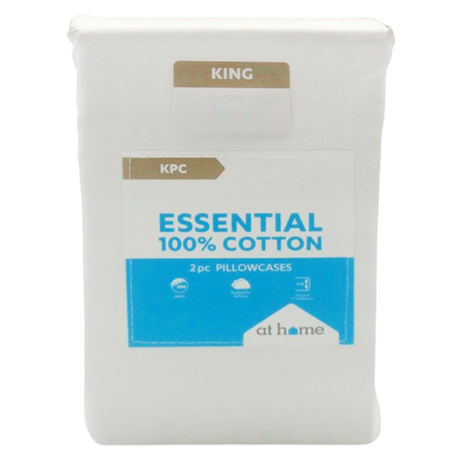 White 200 Thread Count Brushed Cotton Pillowcase Set