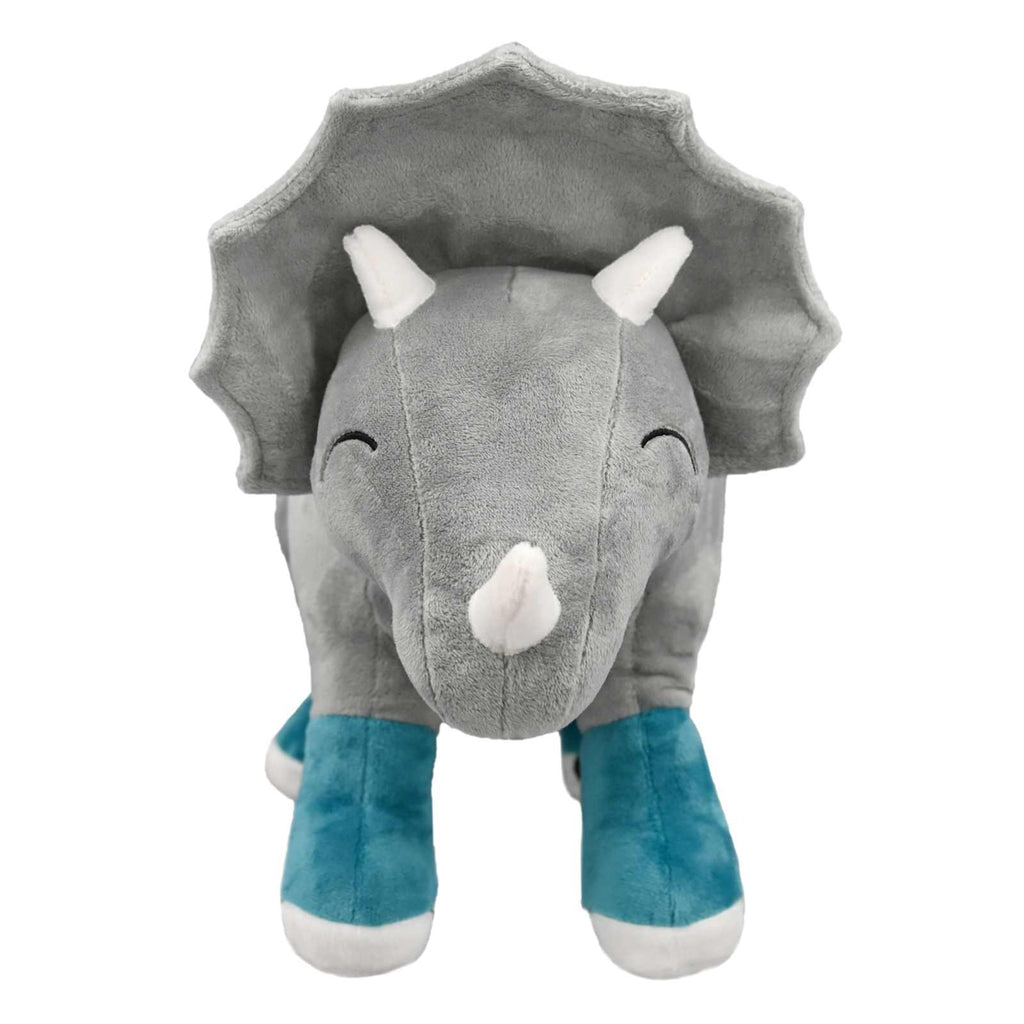 Grey Triceratops Dinosaur Shaped Pillow, 11x16