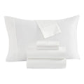 6-Piece White 100% Egyptian Cotton Sateen Sheet Set