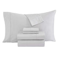 6-Piece Light Grey 100% Egyptian Cotton Sateen Sheet Set