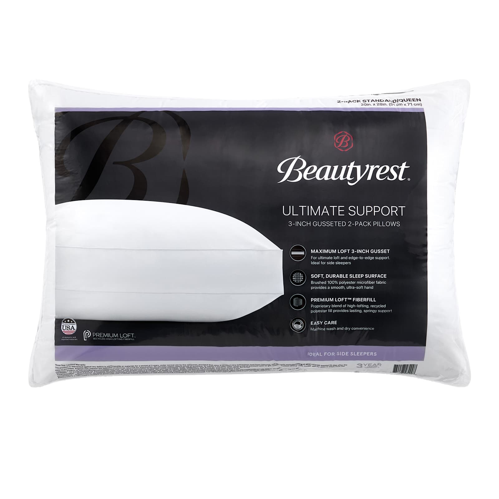Ultimate Support 2Pk Bed Pillow