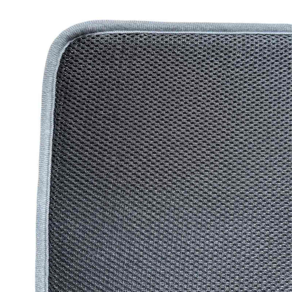 2-Piece Grey Bubble Faux Fur Rug Set