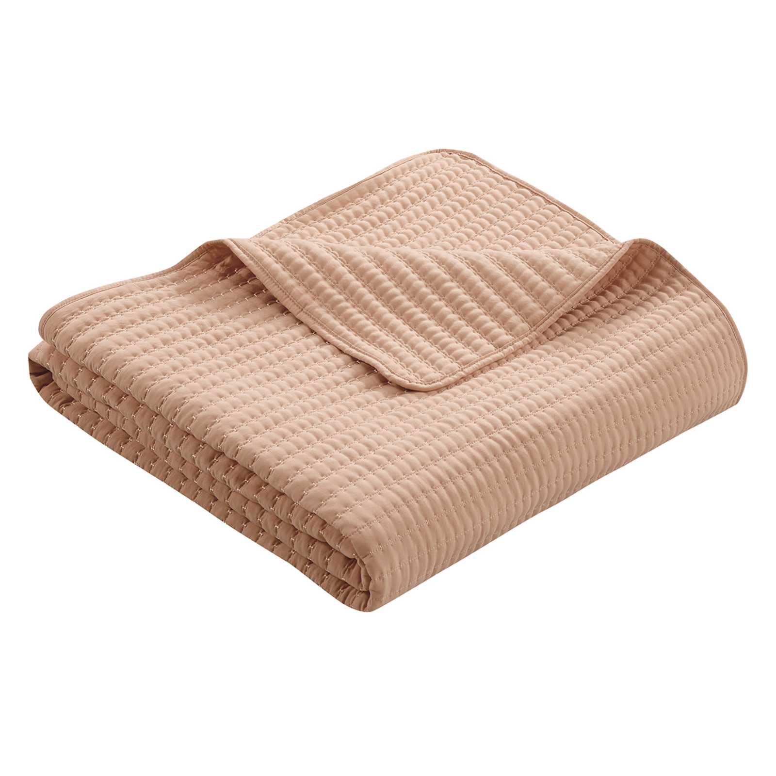 3-Piece Pink Washed Microfiber Quilt Set, Full/Queen