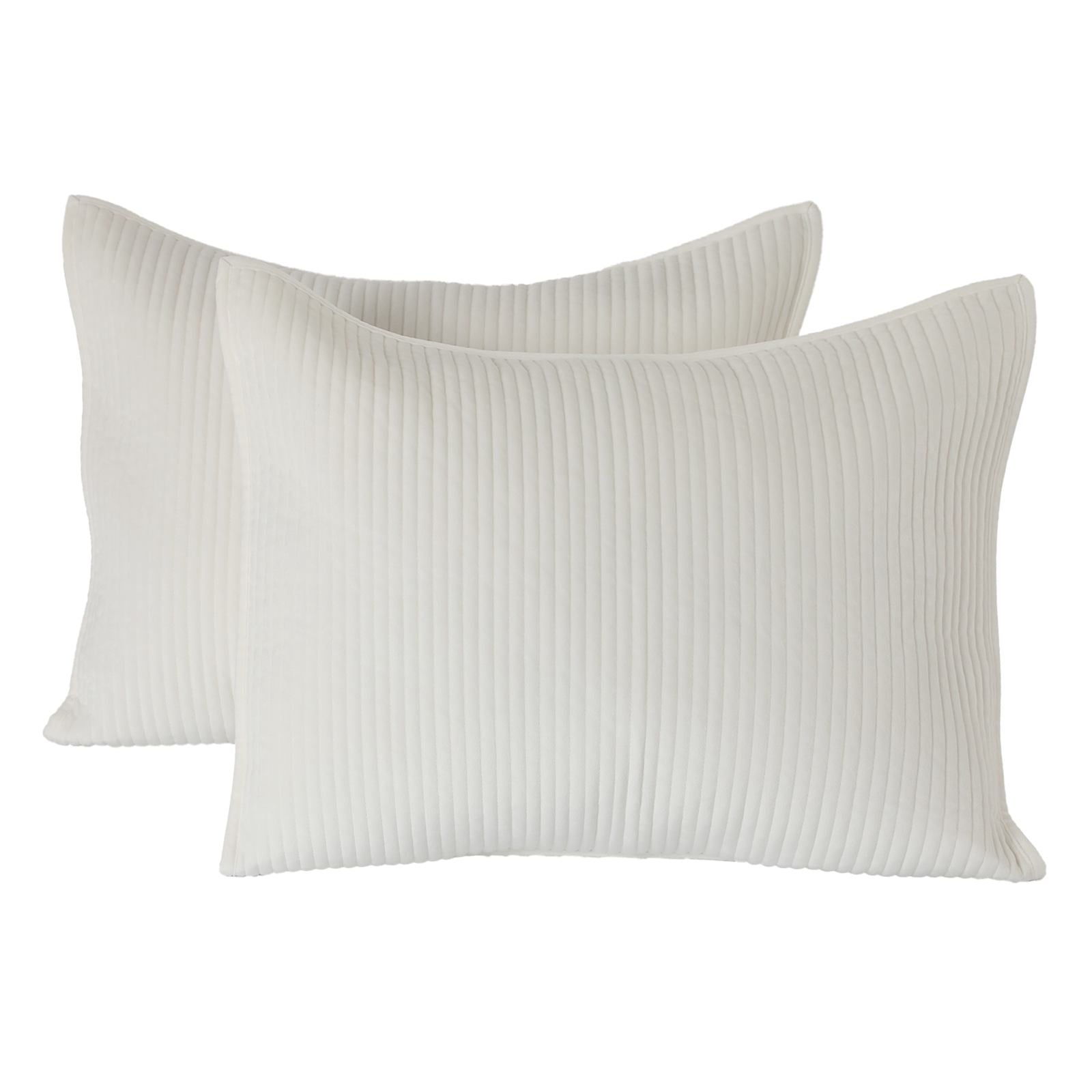 5-Piece White Ribbed Velvet Comforter Set, King