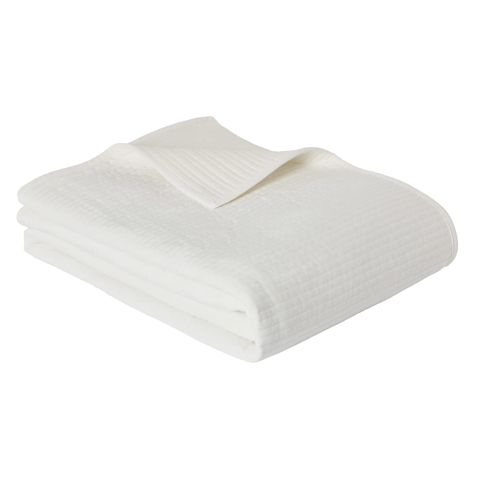 5-Piece White Ribbed Velvet Comforter Set, King