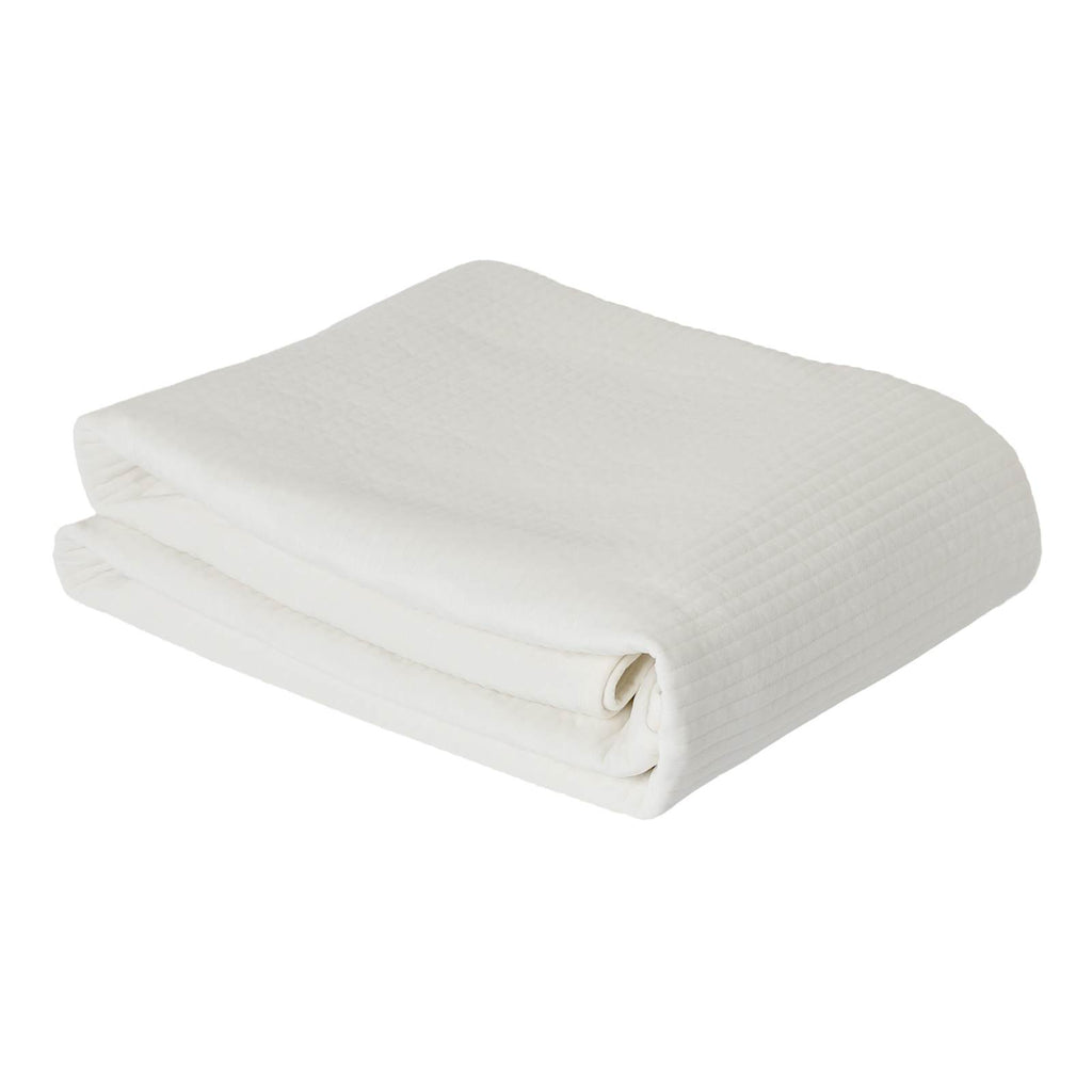 5-Piece White Ribbed Velvet Comforter Set, King