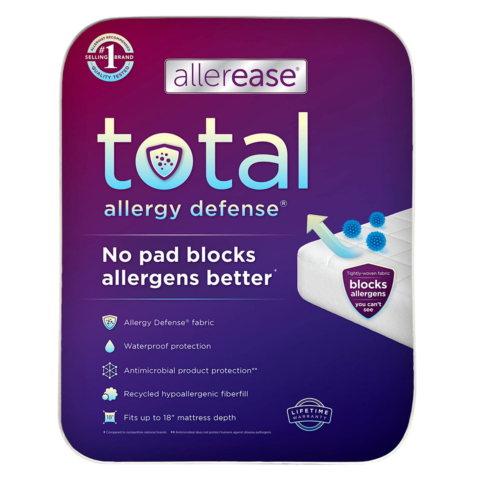 Total Allergy Defense Mattress Pad