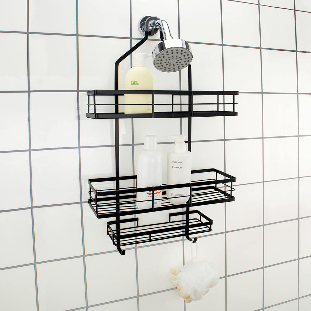 Keller Black Rectangle Shower Caddy