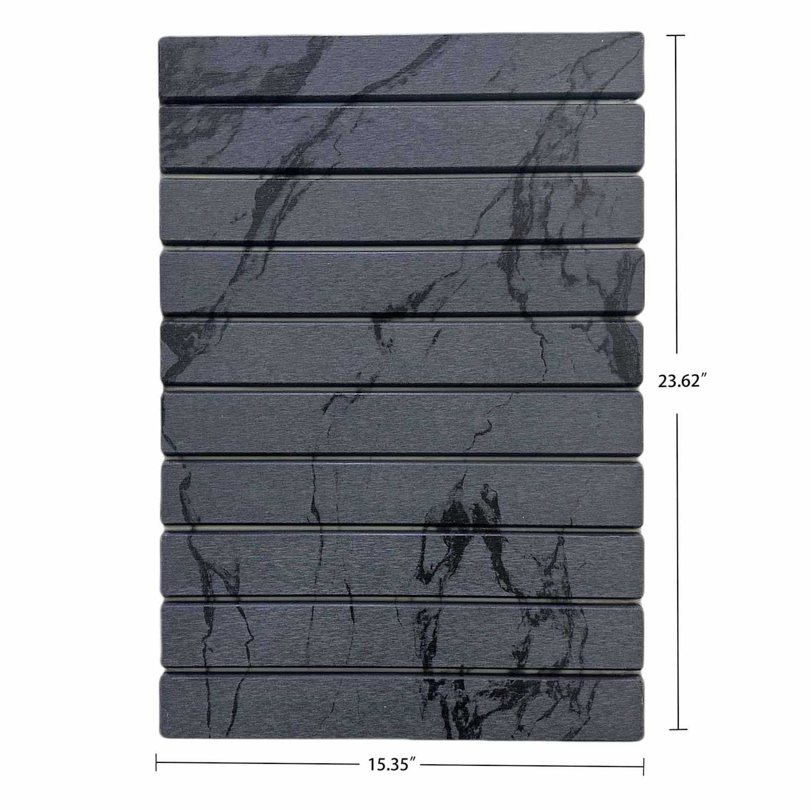Charcoal Diatomite Stone Bath Mat, 23x15