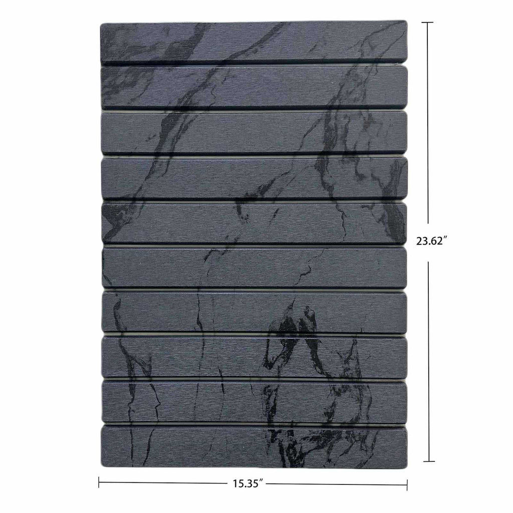 Charcoal Diatomite Stone Bath Mat, 23x15