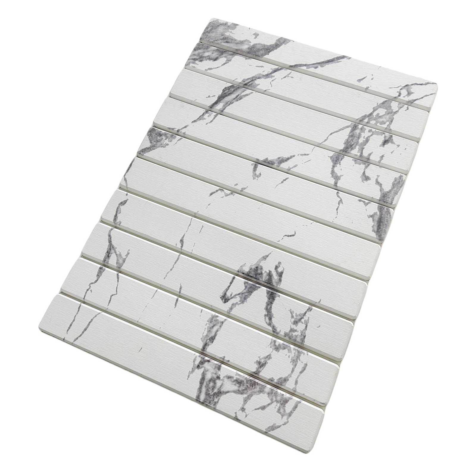 White Diatomite Stone Bath Mat, 23x15