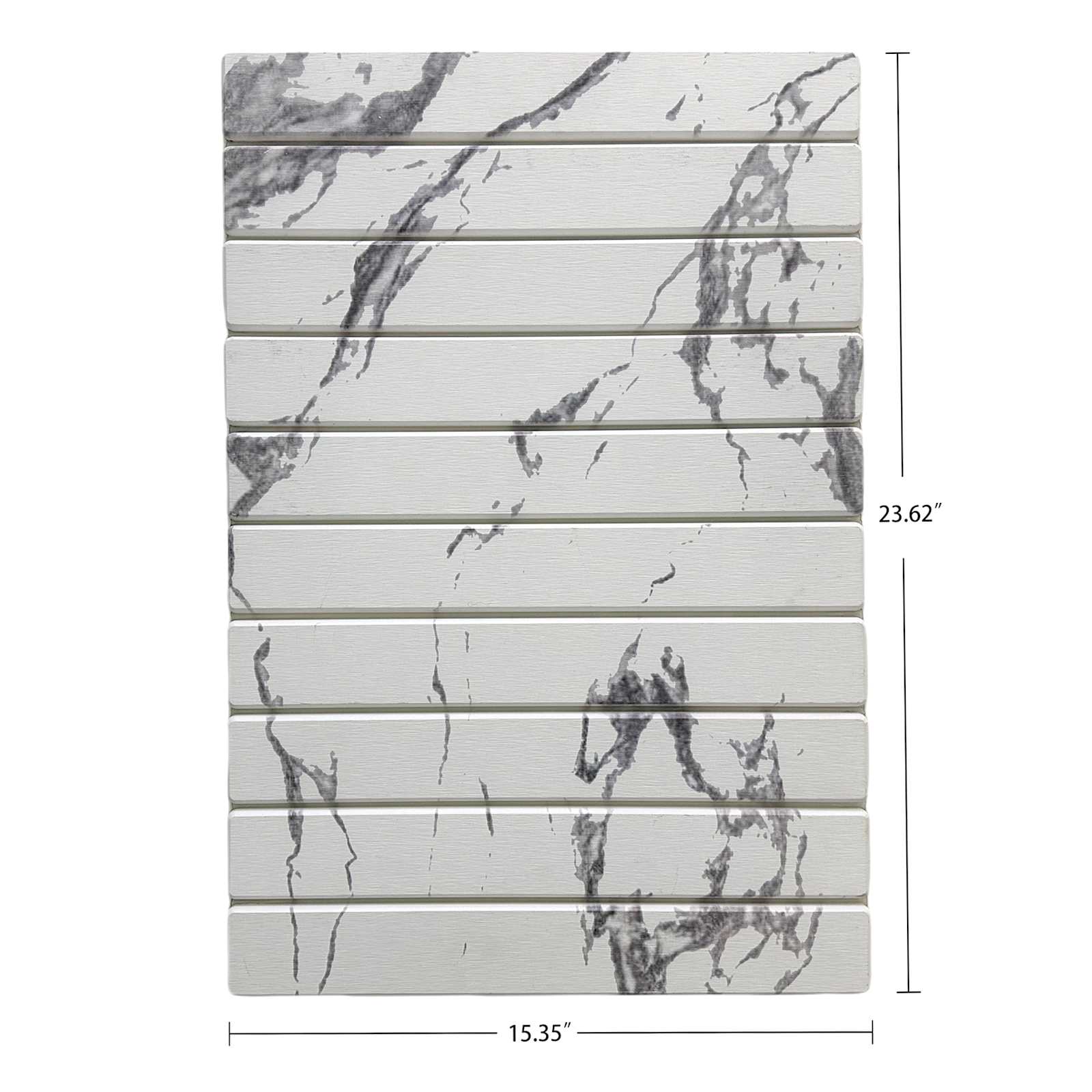 White Diatomite Stone Bath Mat, 23x15
