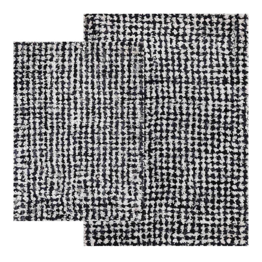 2-Piece Georgia Grey Bath Rug Set, 20x30/17x24