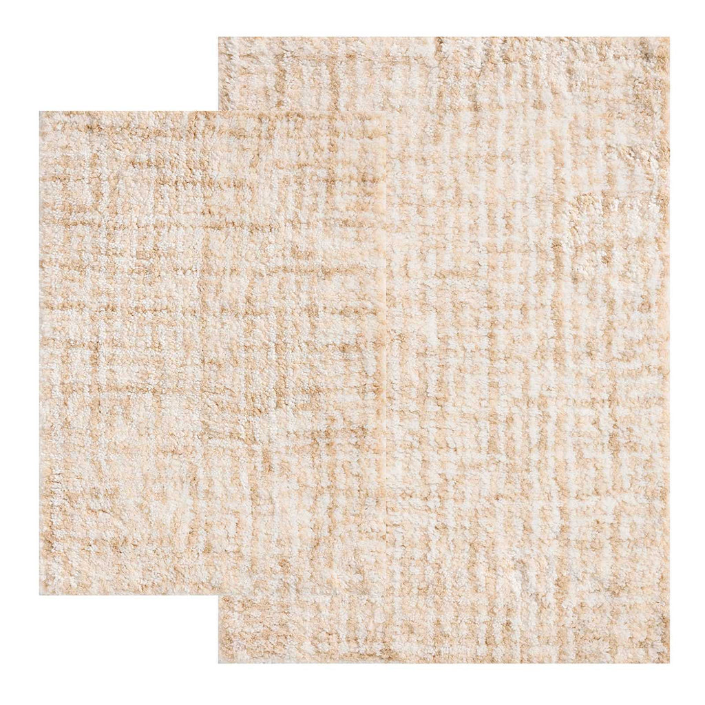 2-Piece Georgia Taupe Bath Rug Set, 20x30/17x24