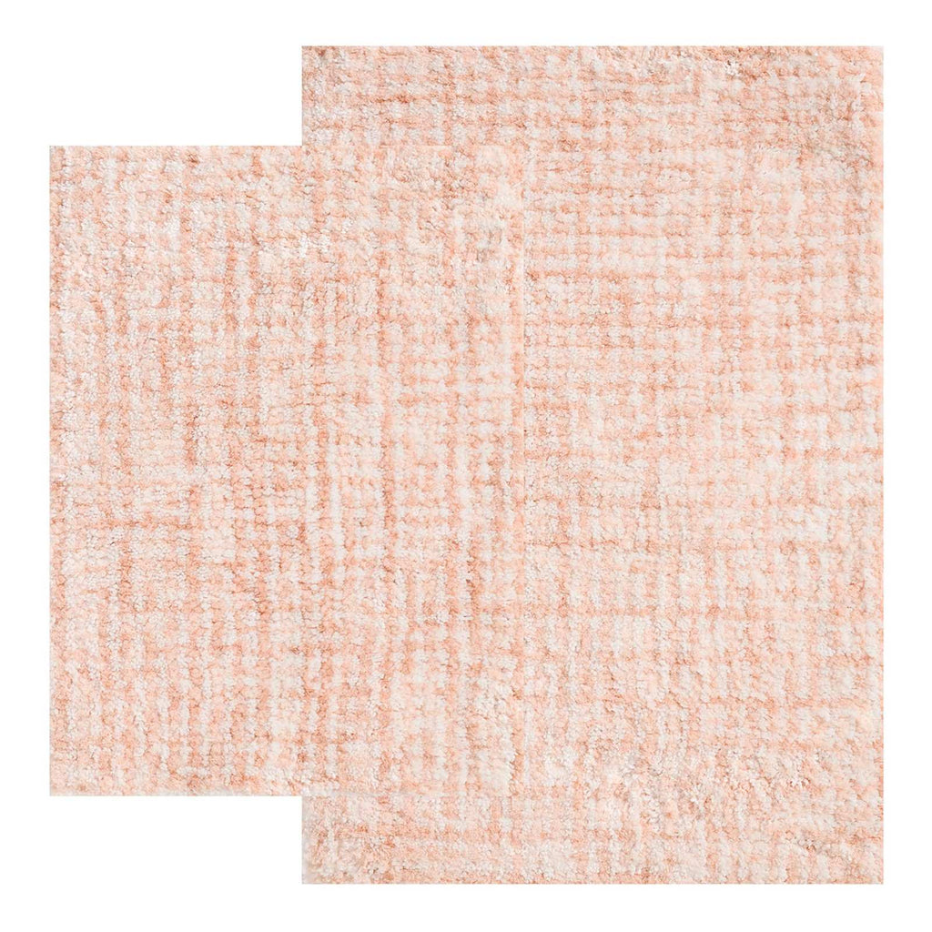 2-Piece Georgia Pink Bath Rug Set, 20x30/17x24