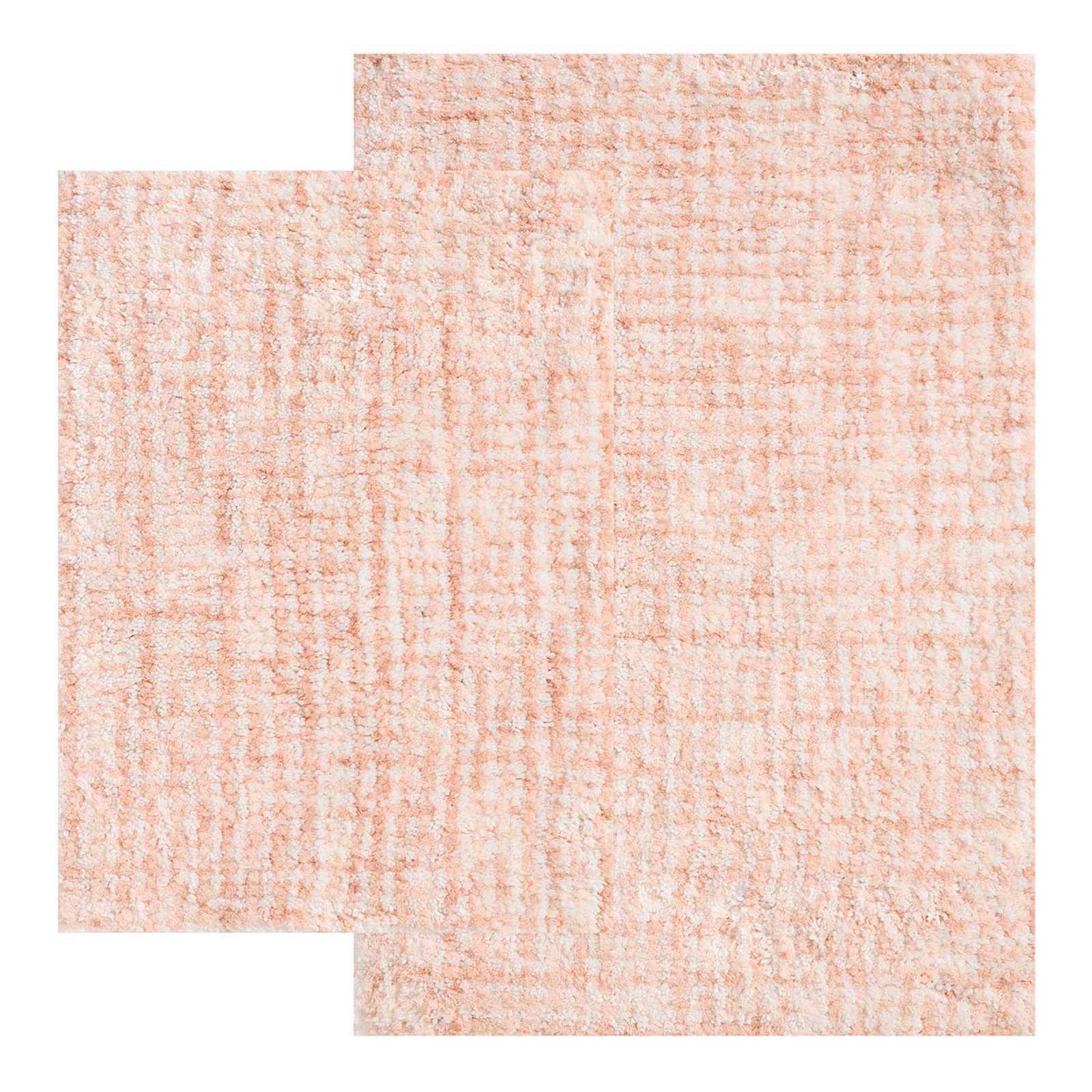2-Piece Georgia Pink Bath Rug Set, 20x30/17x24