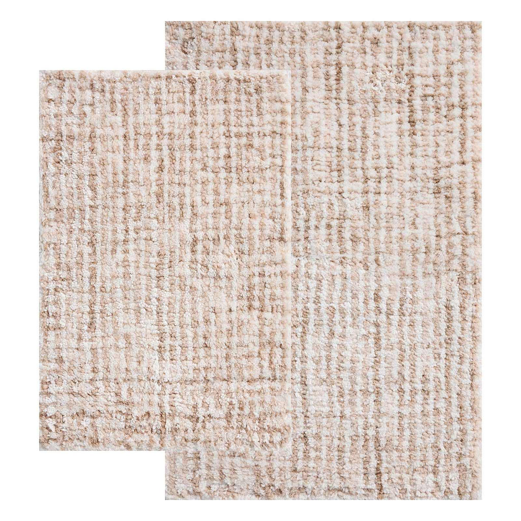 2-Piece Georgia Beige Bath Rug Set, 20x30/17x24