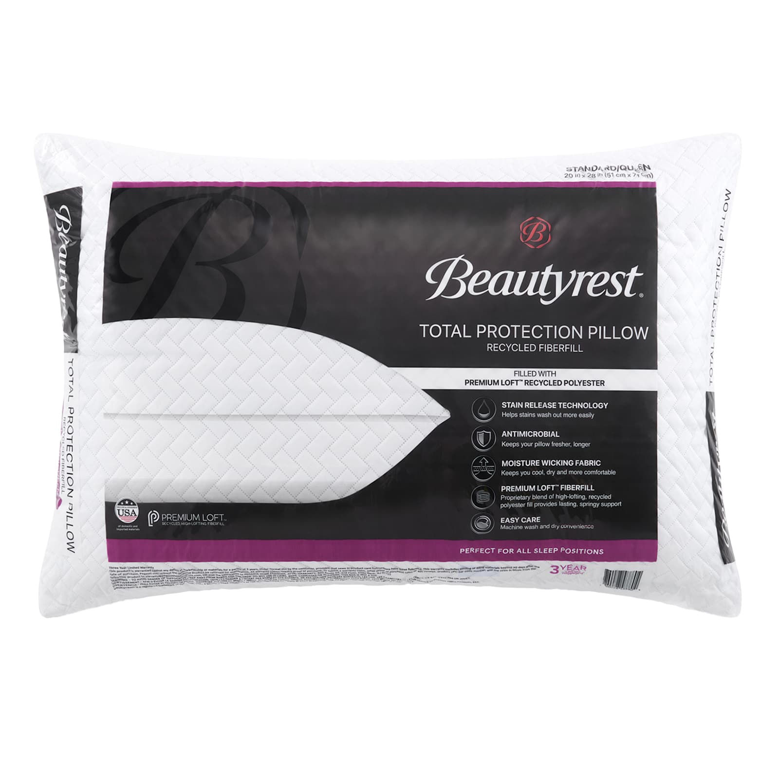 Total Protection Bed Pillow, Standard/Queen