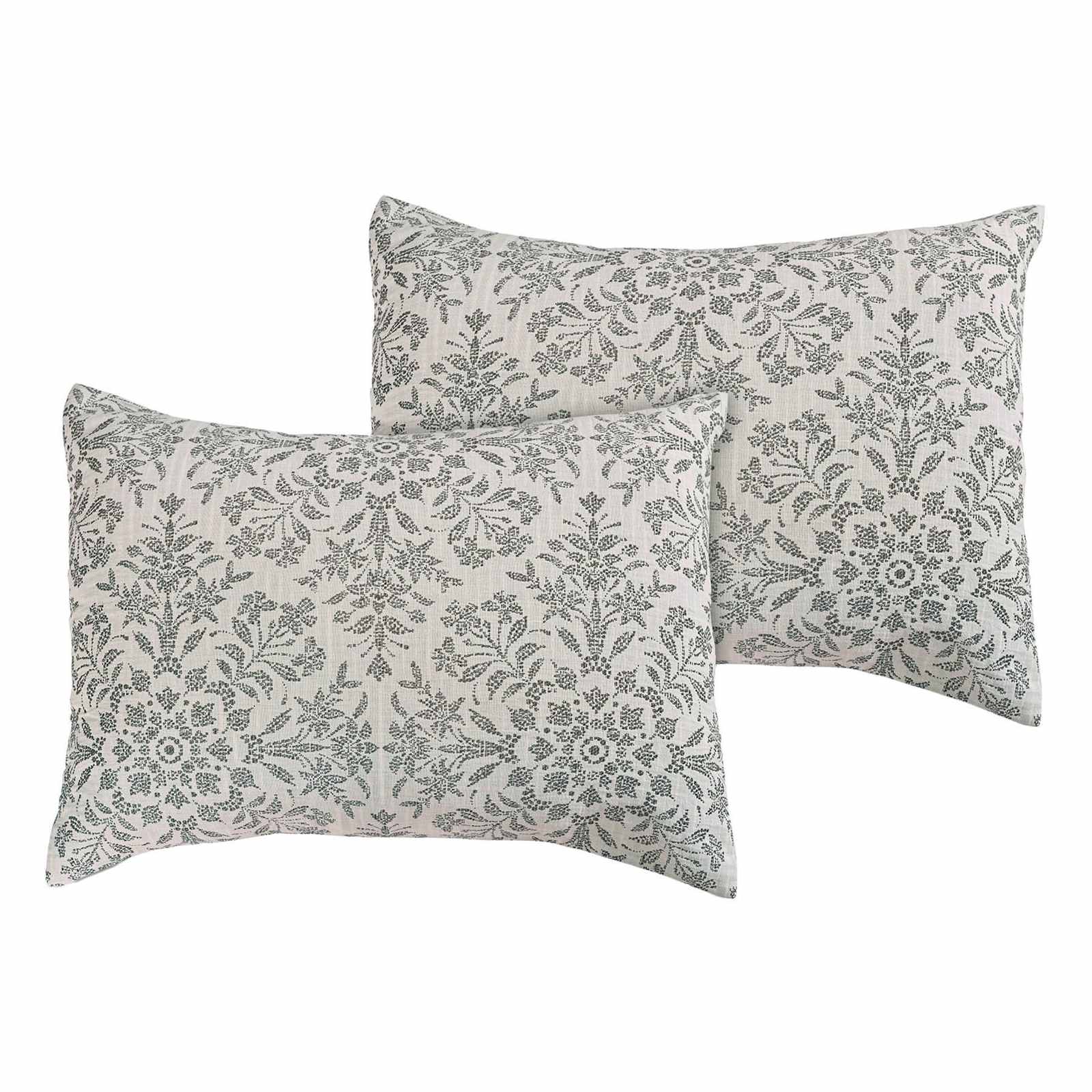 3-Piece Black & White Floral Matelassé Coverlet Set, King