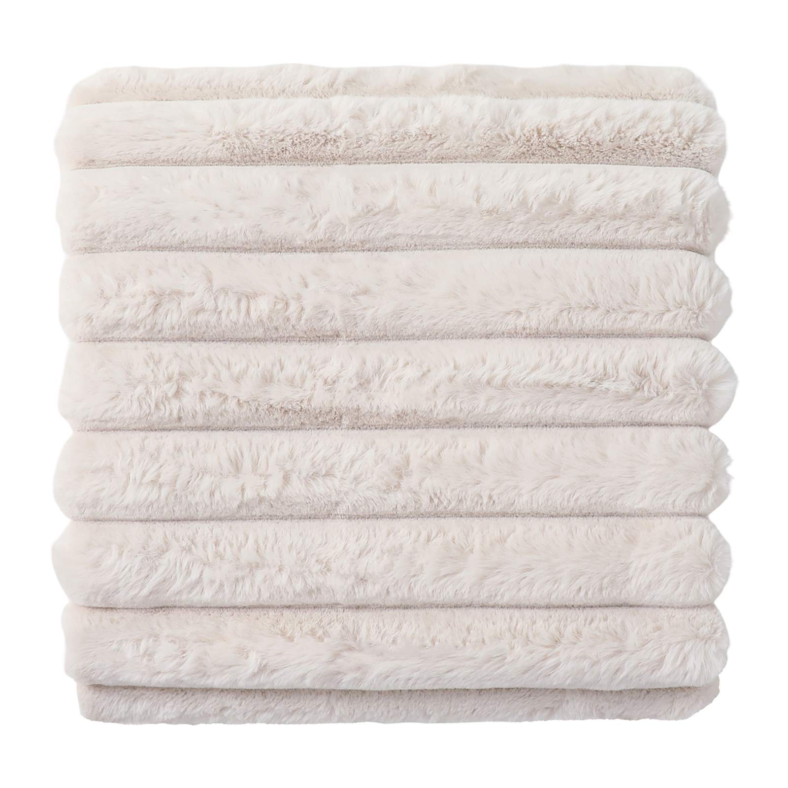 Neutral Channel Faux Fur Oversized Throw Blanket, 60x80