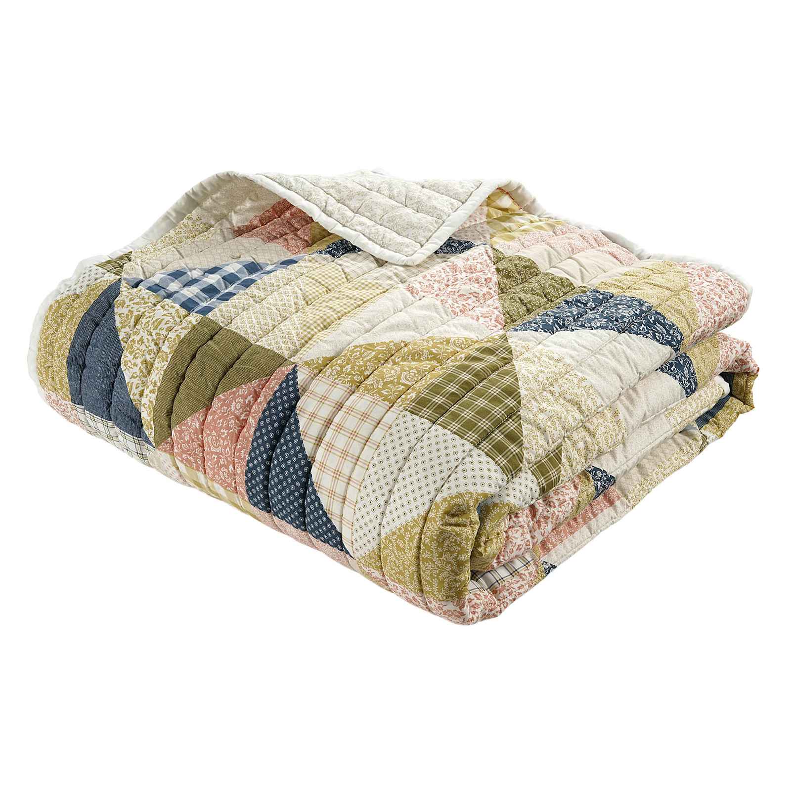 3-Piece Washed Patchwork Quilt Set, King