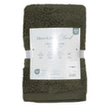 2-Pack Dark Olive Cloud Hand Towel Set, 16x28