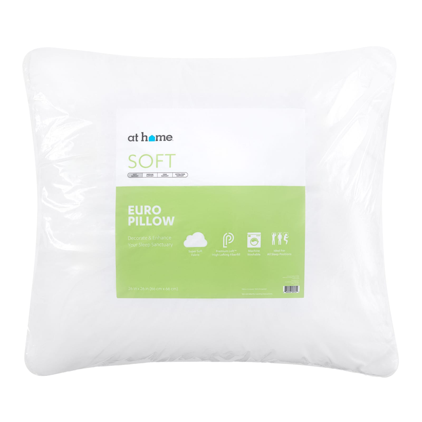 Soft Euro Bed Pillow, 26"