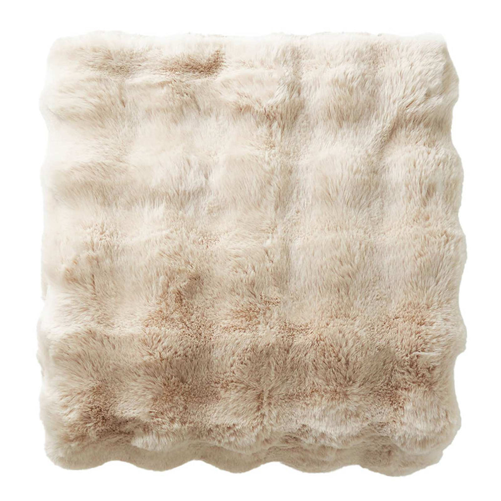 Neutral Bubble Faux Fur Throw Blanket, 60x80