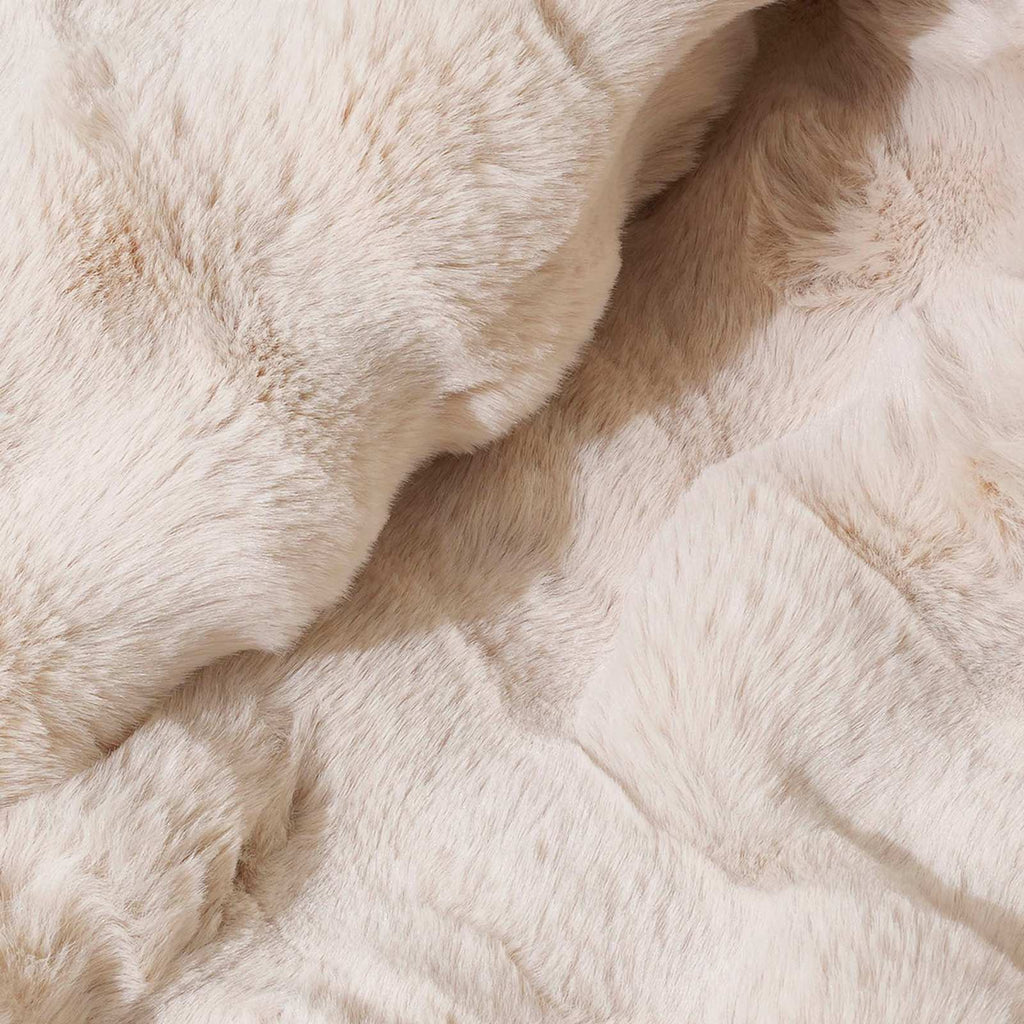 Neutral Bubble Faux Fur Throw Blanket, 60x80