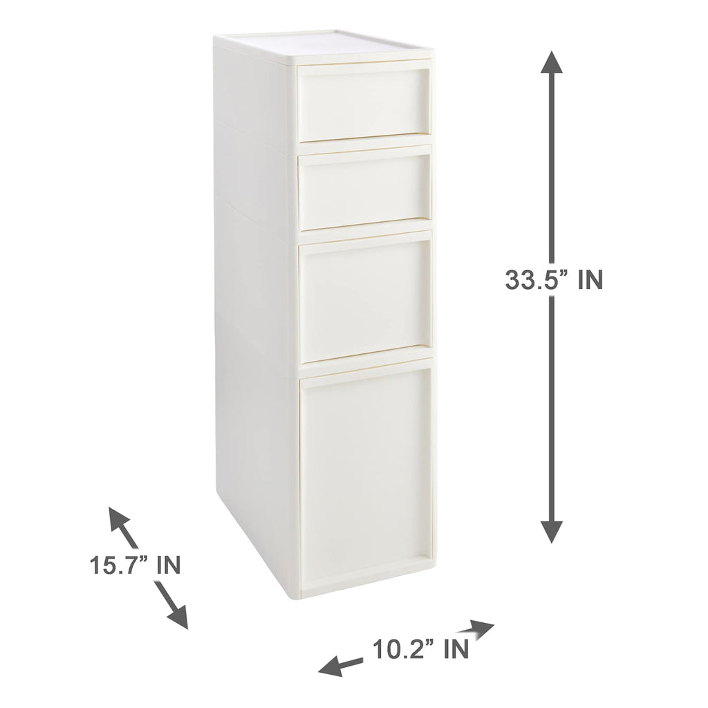4-Drawer Plastic Storage, White