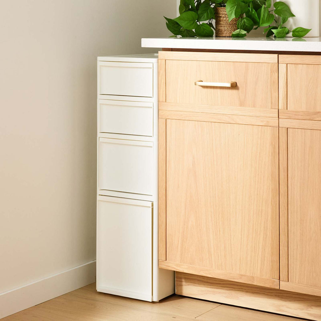 4-Drawer Plastic Storage, White