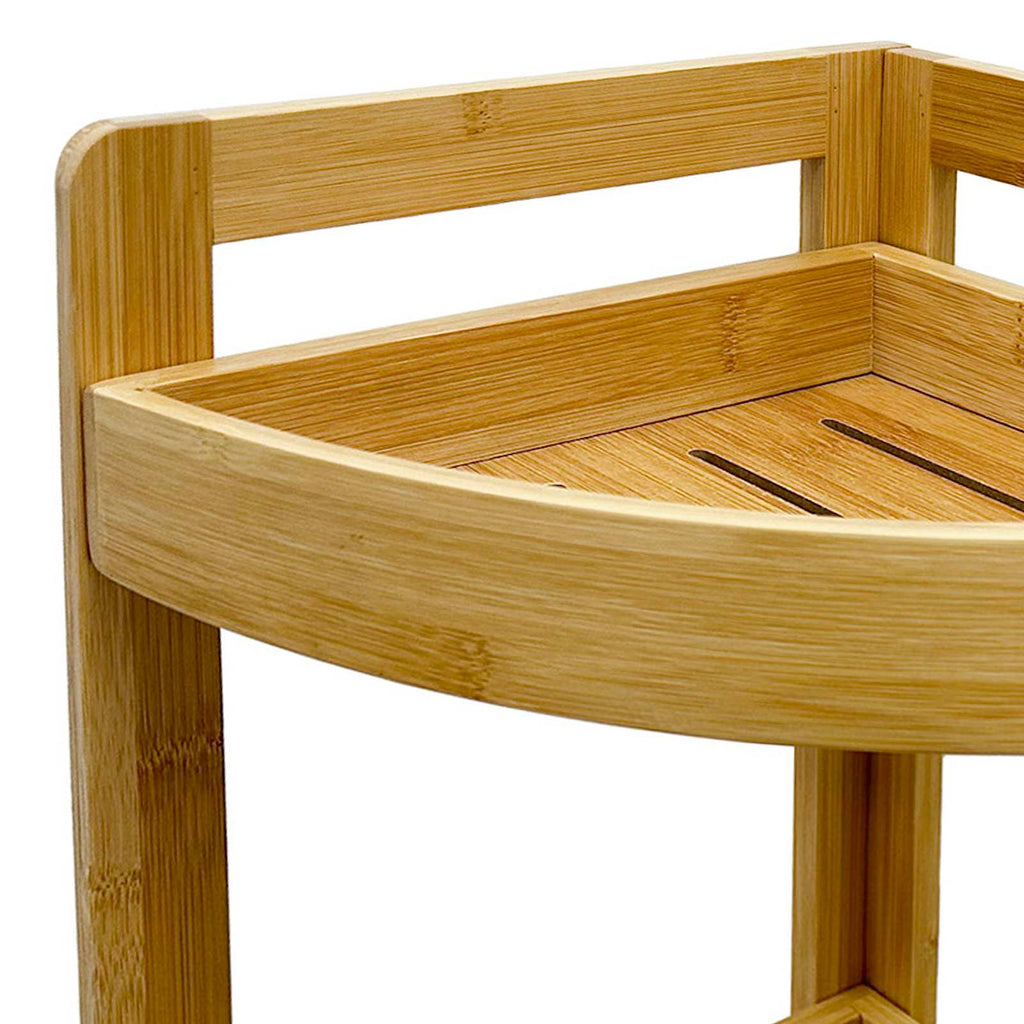 3-Tier Bamboo Corner Storage Shelf