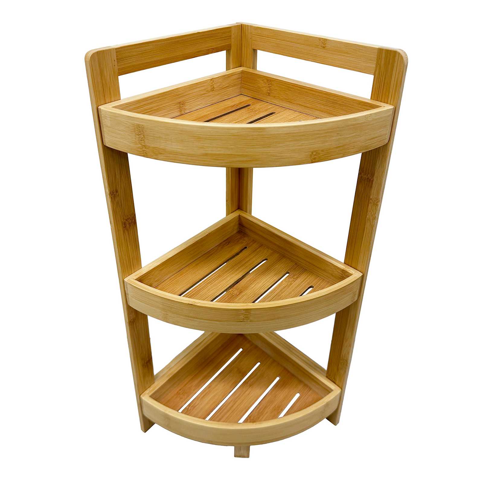 3-Tier Bamboo Corner Storage Shelf