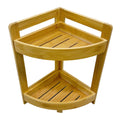 2-Tier Bamboo Corner Storage Shelf