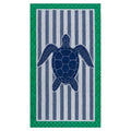 Green & Blue Turtle Velour Beach Towel, 34x64