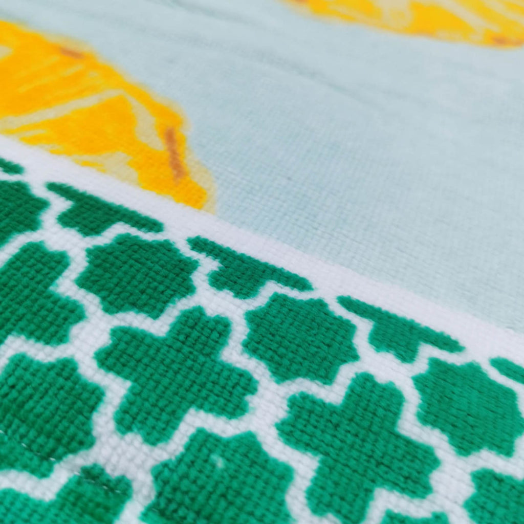 Printed Pineapples Beach Towel, 34x64