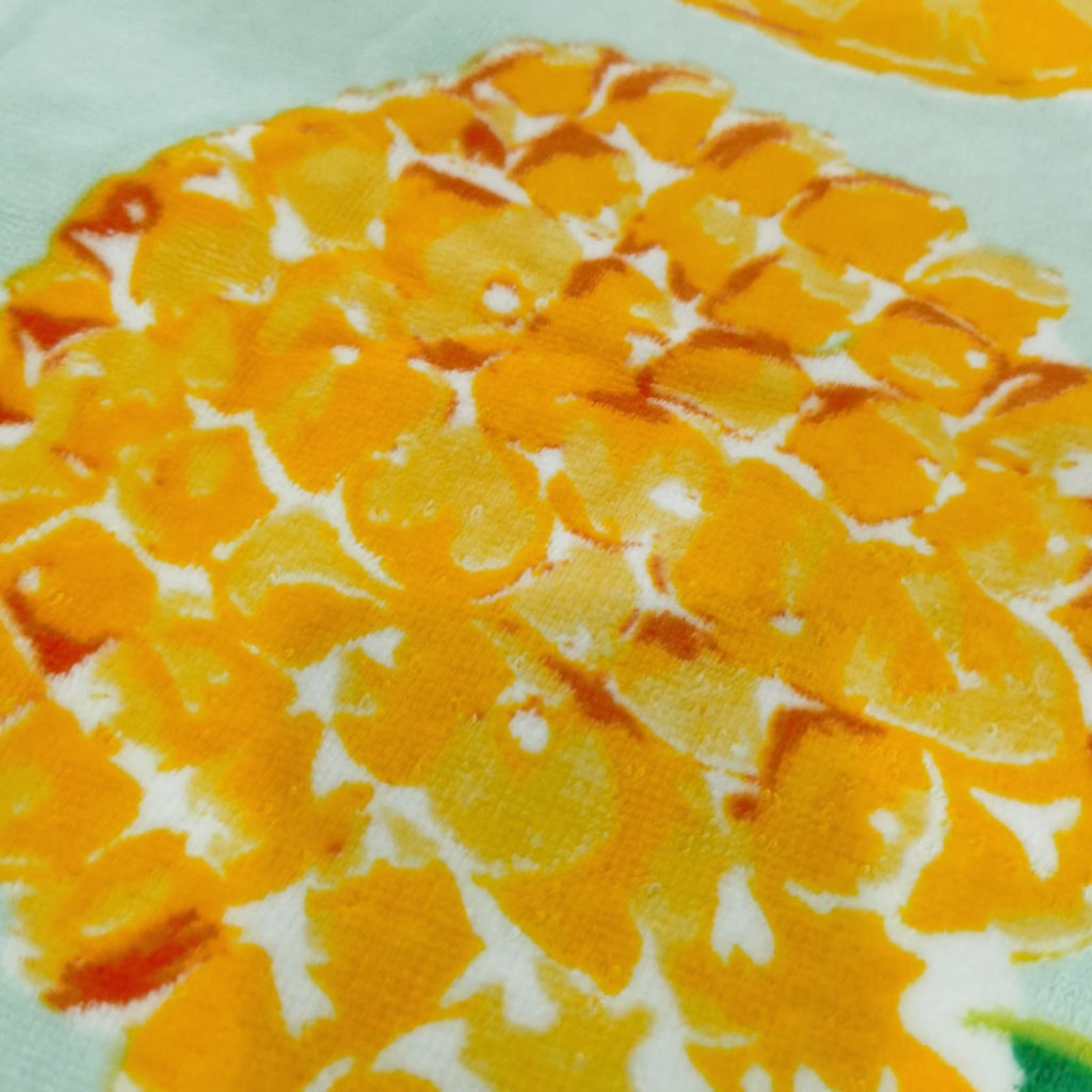 Printed Pineapples Beach Towel, 34x64