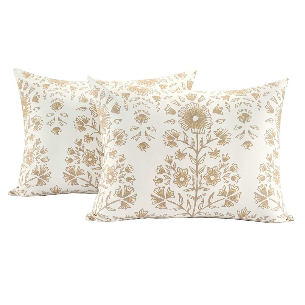 Rajasthani Floral Printed Comforter Set, Full/Queen