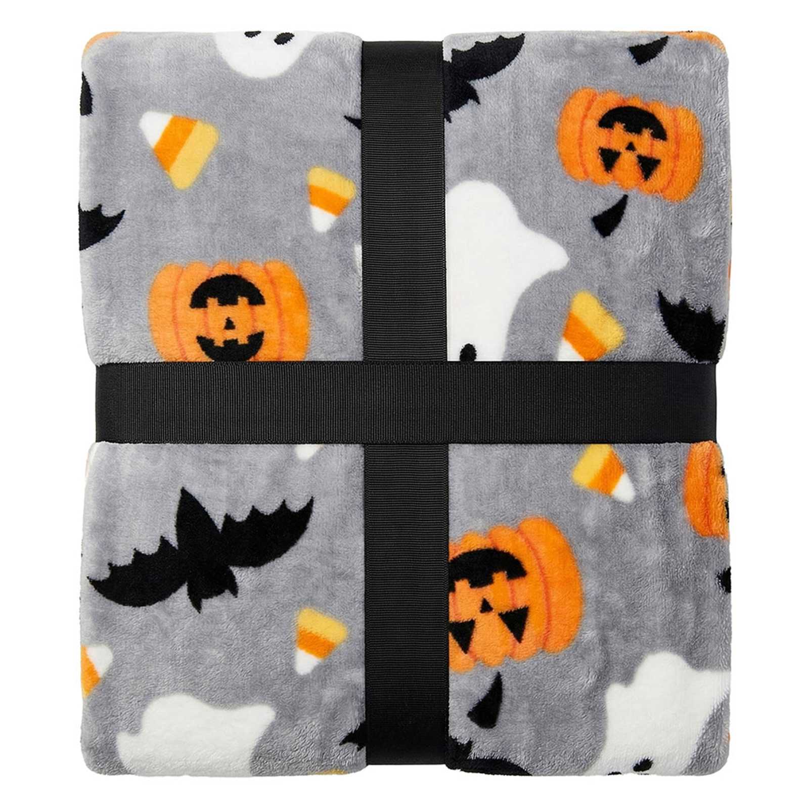 Cute Ghost & Candy Throw Blanket, 50x60