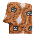 Orange Trellis Ghost Jacquard Throw Blanket, 50x60