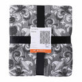 Grey Damask Spooky Jacquard Throw Blanket, 50x60