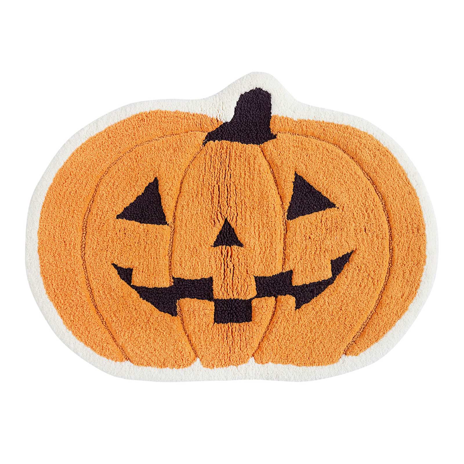 Happy Haunting Jack-o'-Lantern Shaped Bath Rug, 21x28