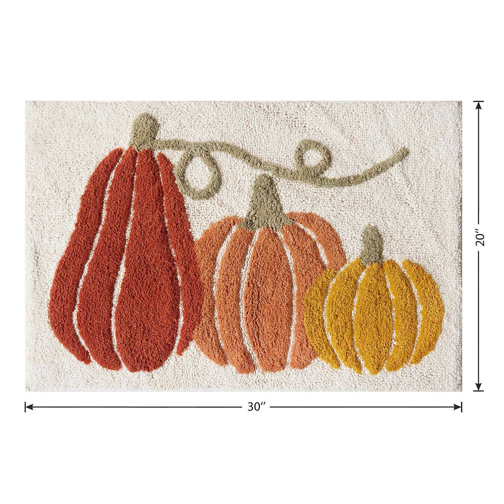 Fall Ambrosia Pumpkin Bath Rug, 20x30