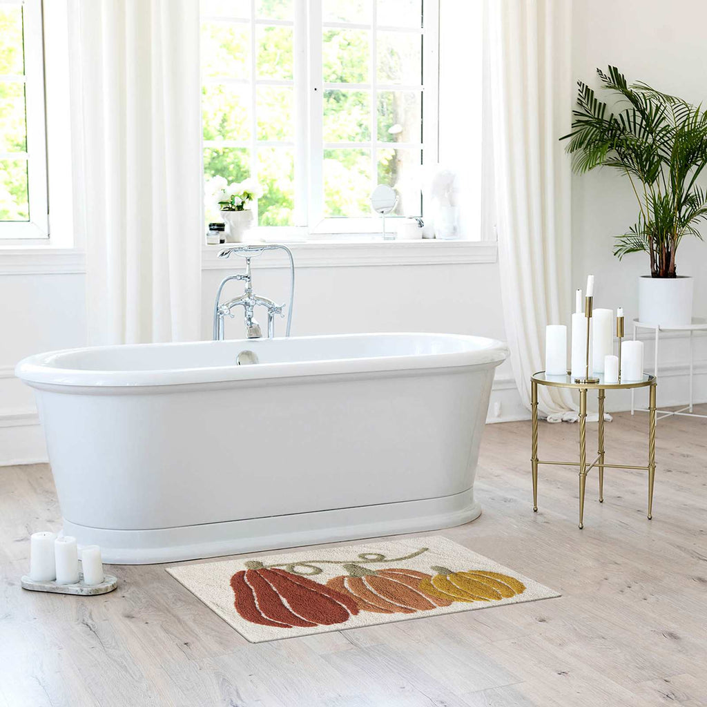 Fall Ambrosia Pumpkin Bath Rug, 20x30