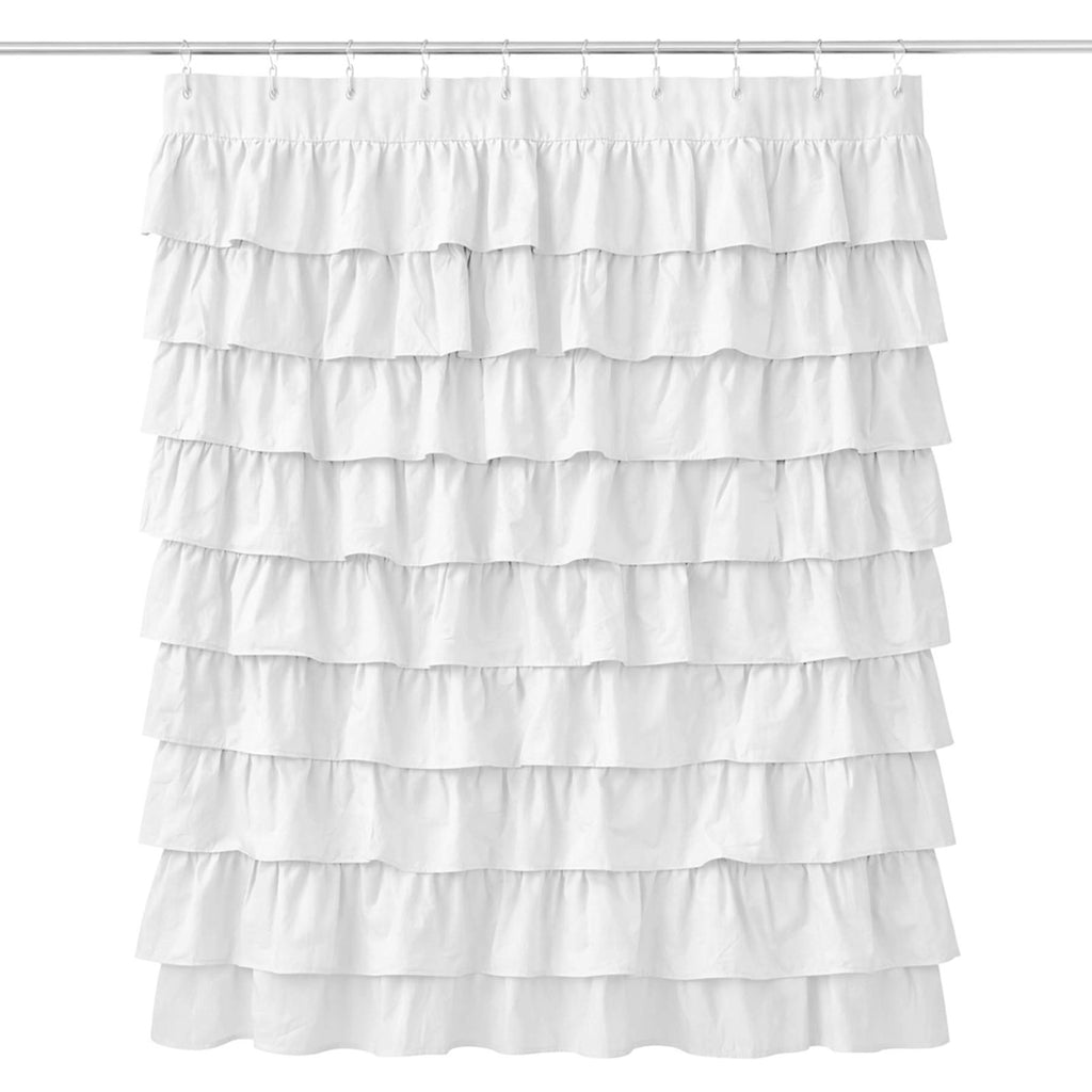 Cloud Ruffle Shower Curtain, 70x72
