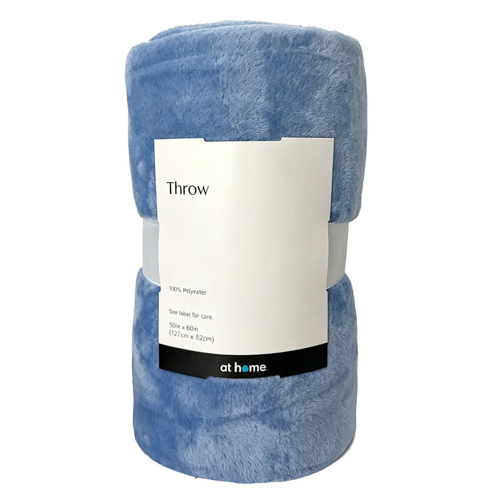 Allure Blue Plush Throw Blanket, 50x60