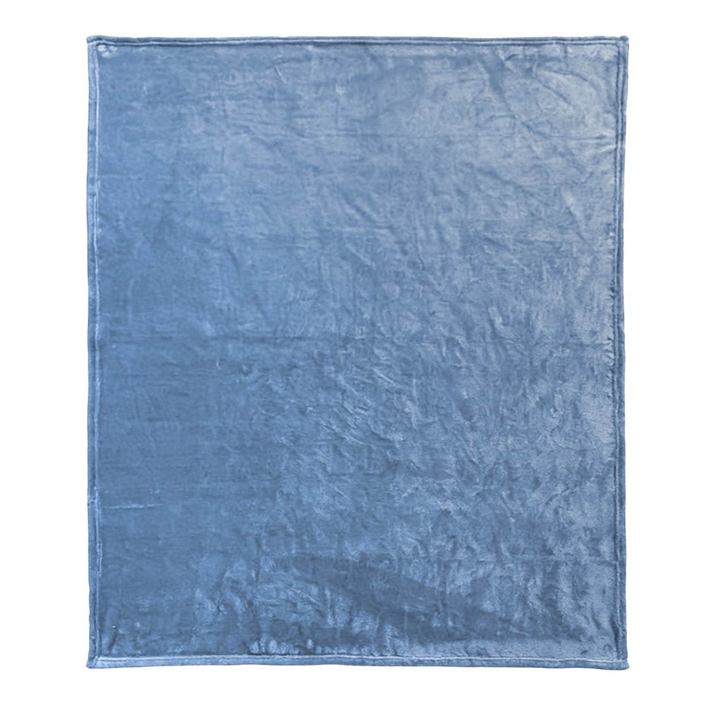 Allure Blue Plush Throw Blanket, 50x60