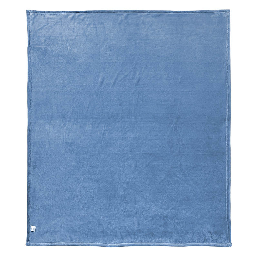 Allure Blue Plush Throw Blanket, 50x60
