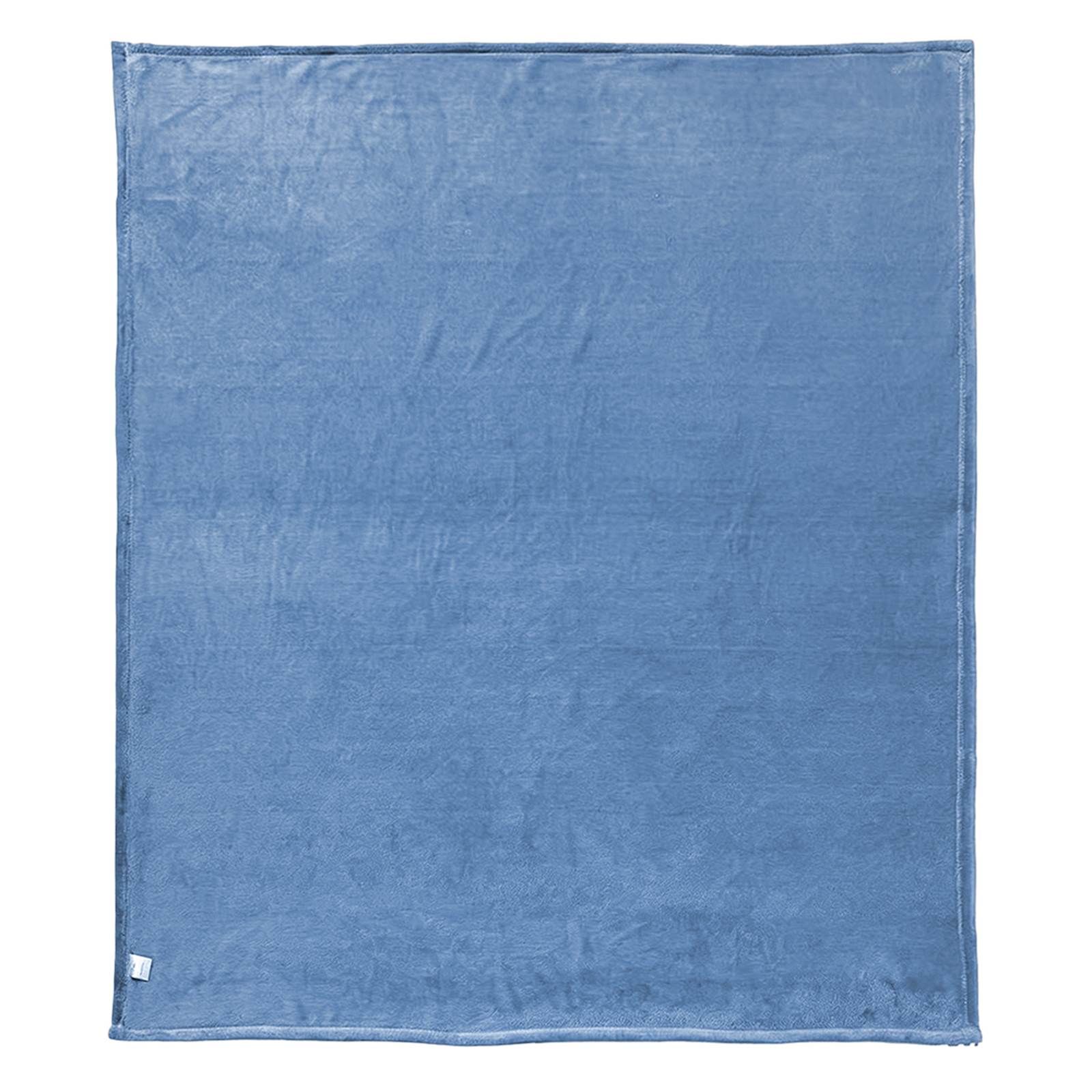 Allure Blue Plush Throw Blanket, 50x60