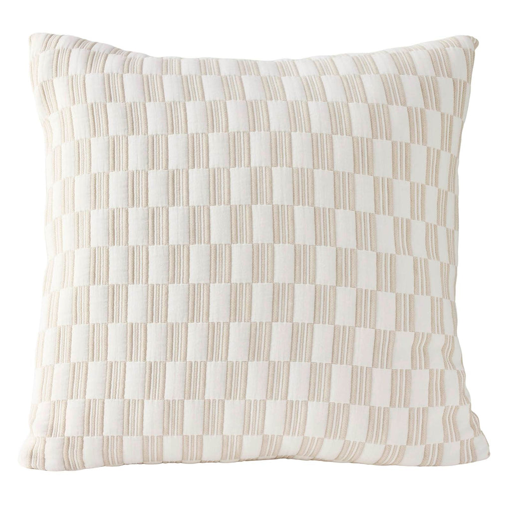 Set of 2 Sand Shell & Cloud White Euro Pillow Shams